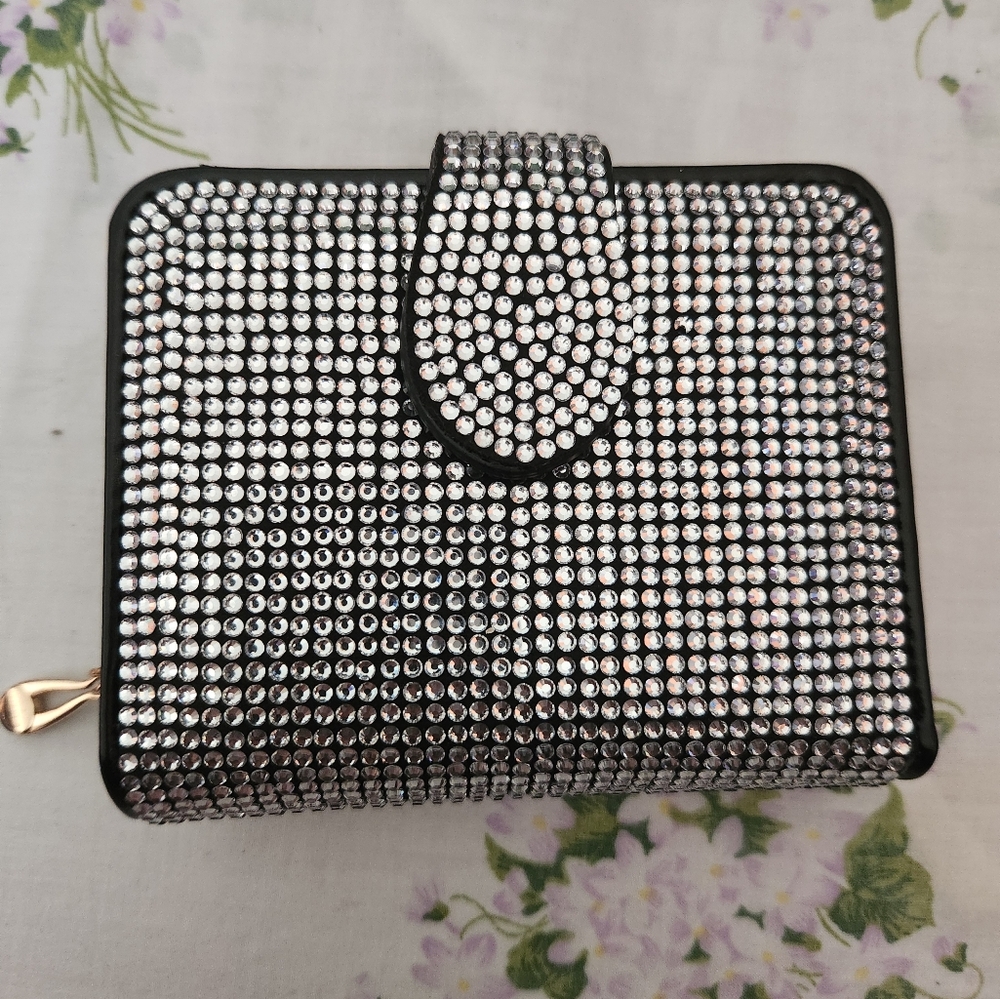 Rhinestone Bifold Wallet NWOT